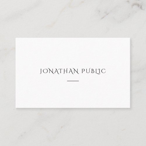 Modern Elegant Simple Minimalist Template Trendy Business Card