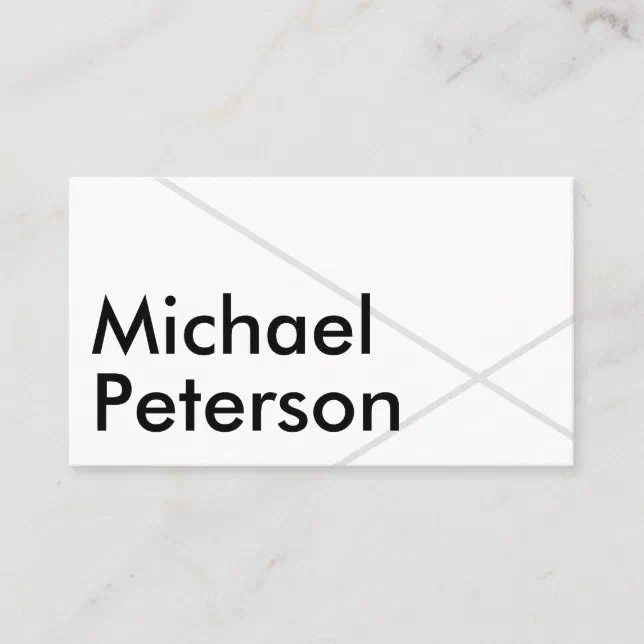 Modern Elegant Simple Minimalist Trendy Classy Business Card | Zazzle