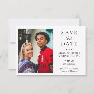 Modern elegant simple photo wedding save the date