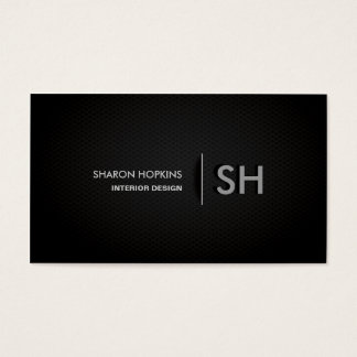 Modern Elegant Simple Plain Black Sleek Business Card