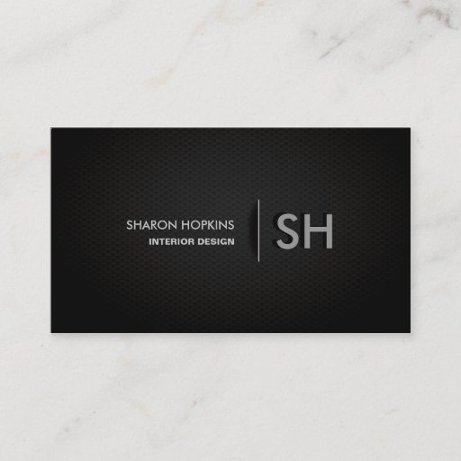 Customizable Modern Elegant Simple Plain Black Sleek Business Card