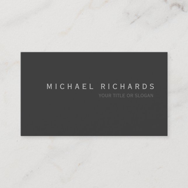 Modern Elegant Simple Plain Business Card (Front)