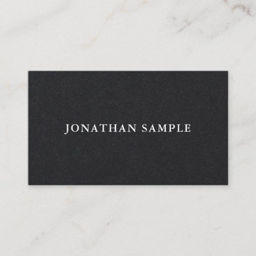 Modern Elegant Simple Professional BW Plain Luxury Business Card