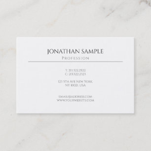 Modern Elegant Simple Professional Design Template Business Card