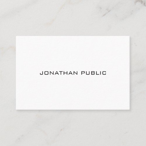 Modern Elegant Simple Professional Luxury Plain Business Card