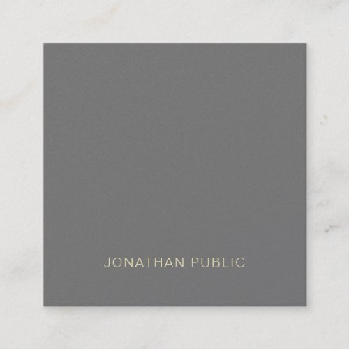 Modern Elegant Simple Professional Template Luxury Square Business Card