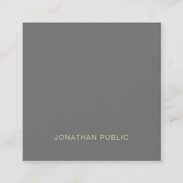 Modern Elegant Simple Professional Template Luxury Square Business Card (Front)