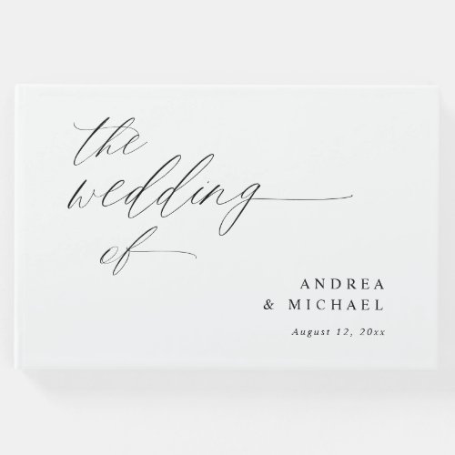 Modern Elegant Simple Romantic Minimalist Wedding Guest Book