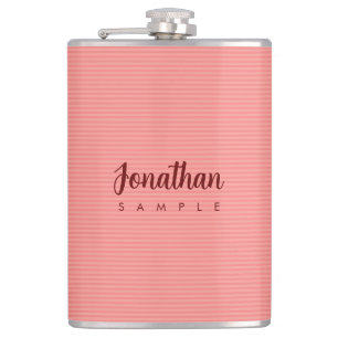Modern Elegant Simple Template Calligraphy Name Flask