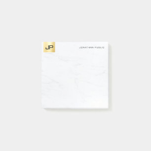 Modern Elegant Simple Template Gold And Marble Post-it Notes