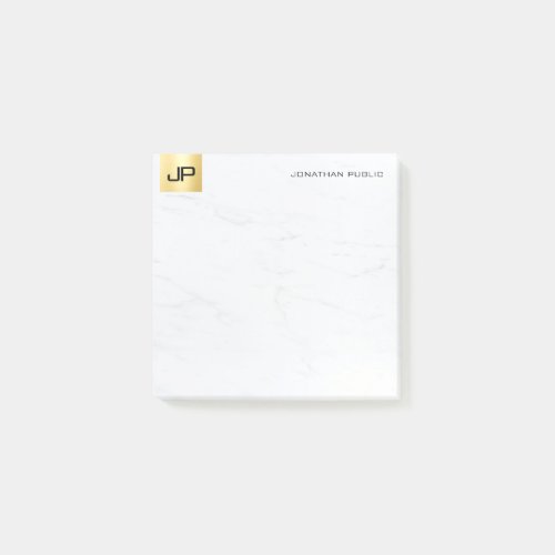 Modern Elegant Simple Template Gold And Marble Post_it Notes