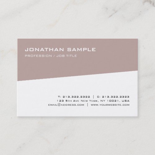 Modern Elegant Simple Template Professional Cool Business Card