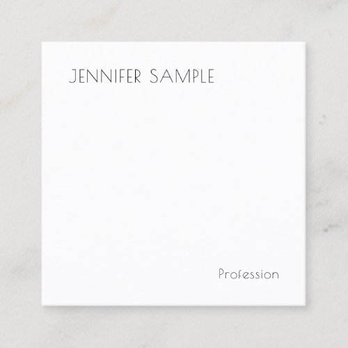 Modern Elegant Simple Template Professional Square Business Card