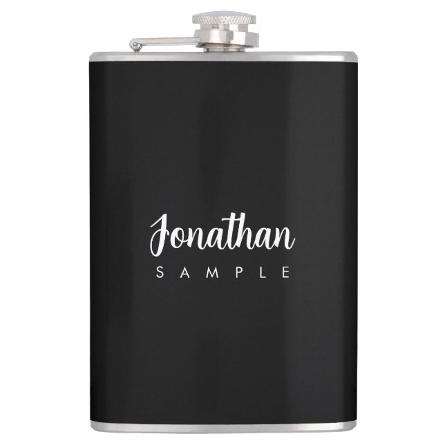 Modern Elegant Simple Template Typography Name Flask (Front)