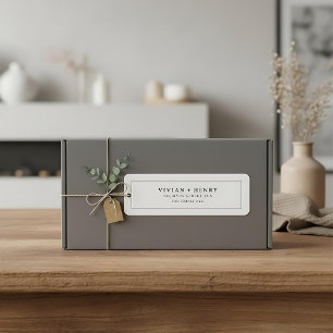 Modern elegant simple typography return address Label