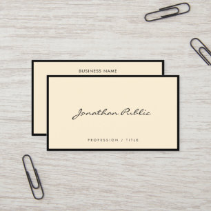 Modern Elegant Simple Typography Script Luxury Business Card