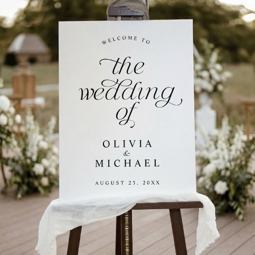 Modern Elegant Simple Wedding Welcome Sign