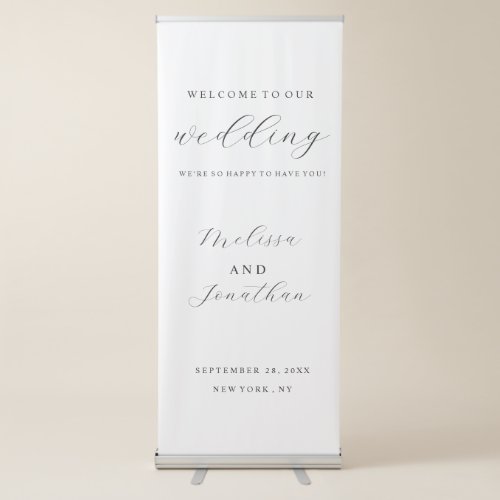 Modern Elegant Simplistic Wedding Welcome Sign 