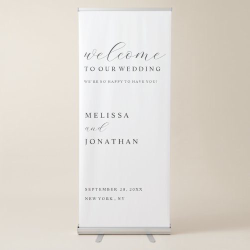 Modern Elegant Simplistic Wedding Welcome Sign