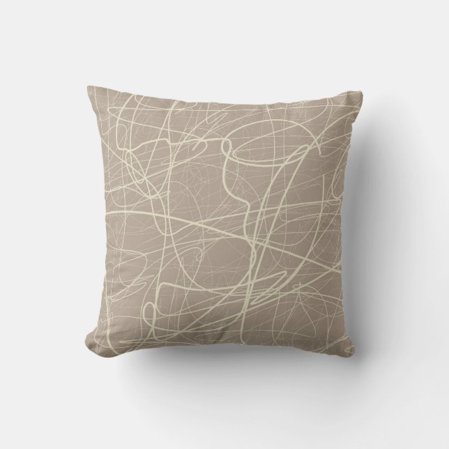 Modern elegant sketch throw pillow (Front)