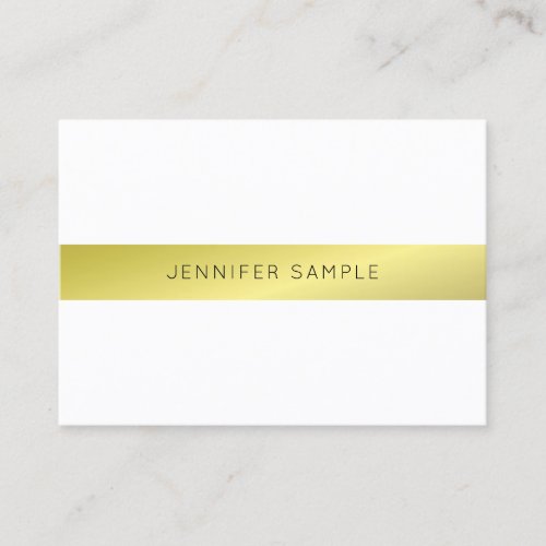 Modern Elegant Sleek Design Gold Luxury Glam Business Card