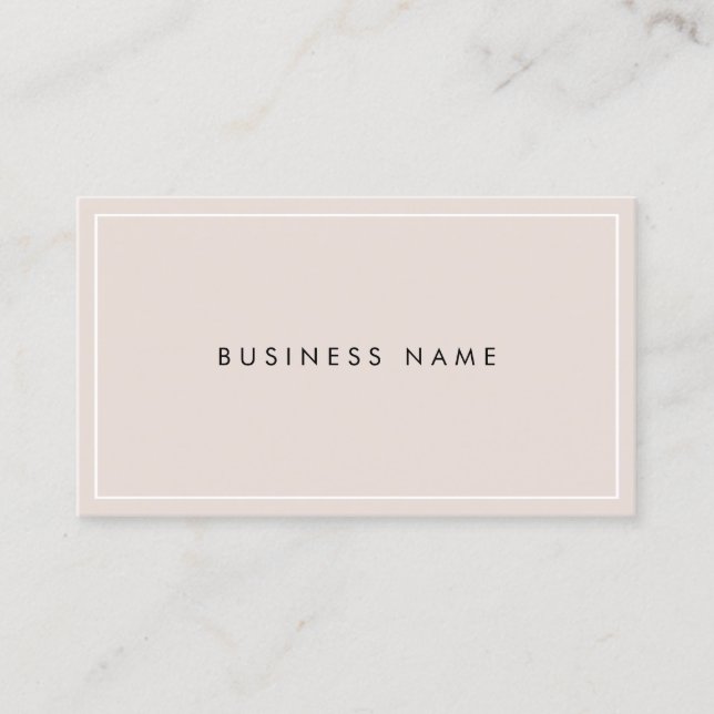 Modern Elegant Sleek Design Professional Plain Top Business Card (Front)