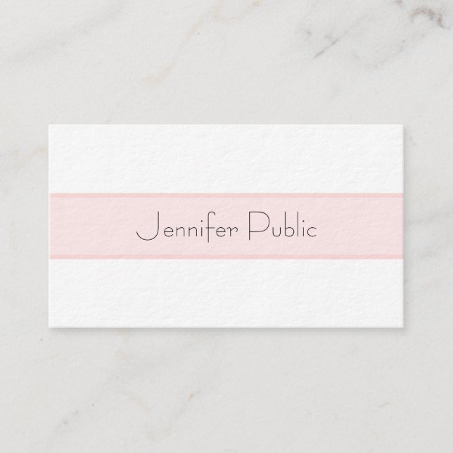 Modern Elegant Sleek Plain Luxury Professional Business Card (Front)