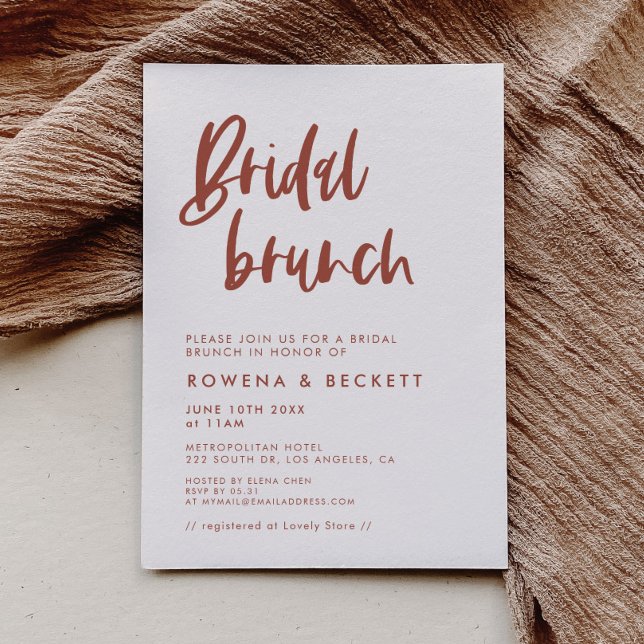 Modern Elegant Snow Pink Bridal Brunch Invitation (Creator Uploaded)