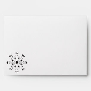 Modern Elegant Snowflake Christmas Holiday Simple Envelope