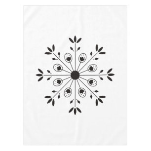 Modern Elegant Snowflake Christmas Holiday Winter Tablecloth