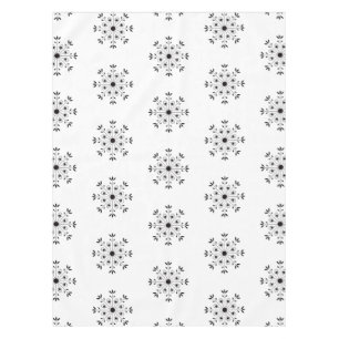 Modern Elegant Snowflake Christmas Holiday Winter  Tablecloth