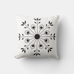 Modern Elegant Snowflake Christmas Simple Throw Pillow