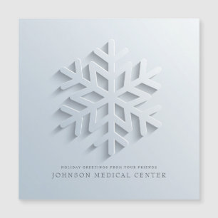 Modern Elegant Snowflake Medical Holiday Greetings