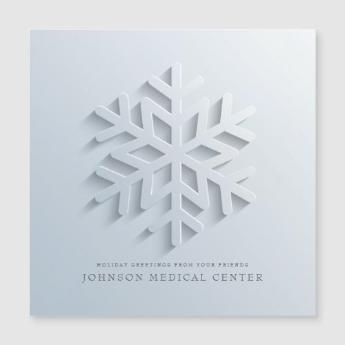 Modern Elegant Snowflake Medical Holiday Greetings