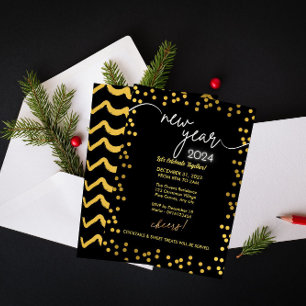 Modern & Elegant Soiree: NYE Celebration  Invitation