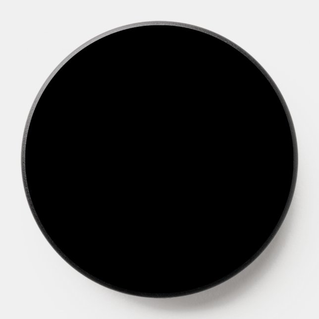 Modern Elegant Solid Plain Black PopSocket (Popsocket)