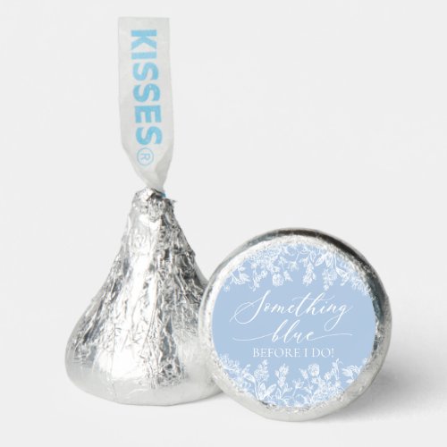 Modern Elegant Something Blue Bridal Shower  Hersheys Kisses