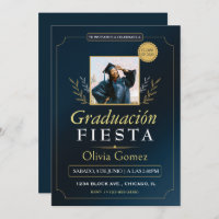 Modern Elegant Spanish Graduates Invitation