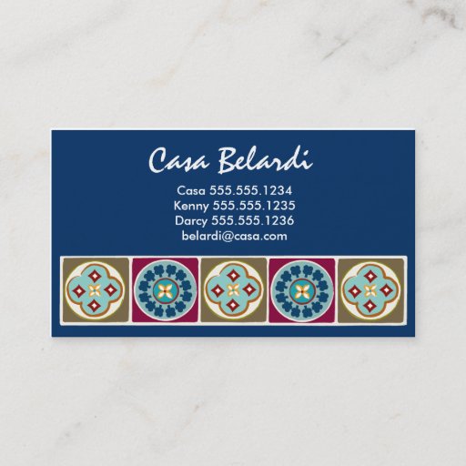 Customizable Modern Elegant Spanish Tile Business Card