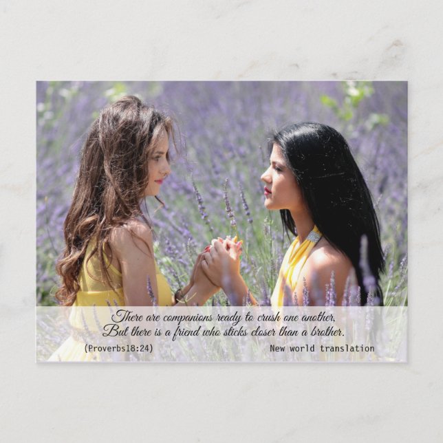 Modern Elegant Spiritual Bible Verse Postcard (Front)