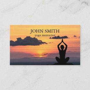 Modern Elegant Spiritual Energy Yoga Business Card