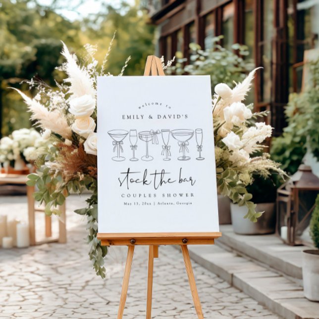 Modern Elegant Stock The Bar Shower Welcome Sign (Creator Uploaded)