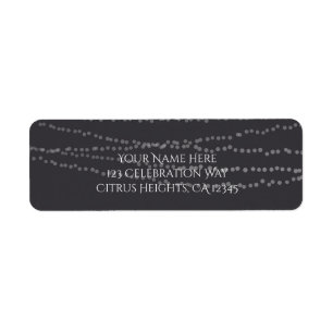 Modern Elegant String of Lights Event Celebration Label
