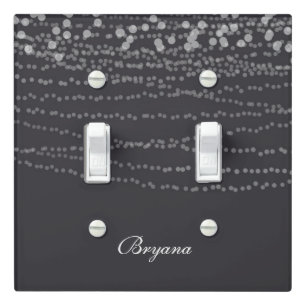 Modern Elegant String of Lights Farmhouse Glam Light Switch Cover