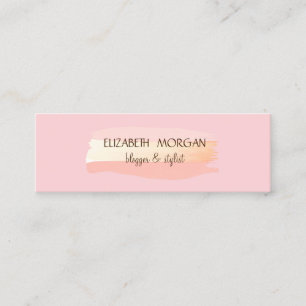 Modern Elegant Stylish Brush Stroke Mini Business Card
