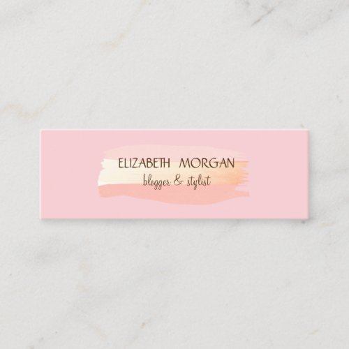 Modern Elegant Stylish  Brush Stroke Mini Business Card