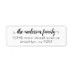 Modern Elegant Stylish Classic Black Script Family Label | Zazzle