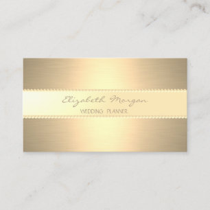 Modern Elegant Stylish ,Faux Gold ,Stripes,Pearls Business Card
