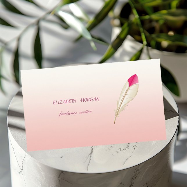 Modern Elegant Stylish, Feather Business Card (Creator Uploaded)