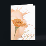 Modern Elegant Stylish Flower Birthday card<br><div class="desc">Cute and elegant birthday card</div>